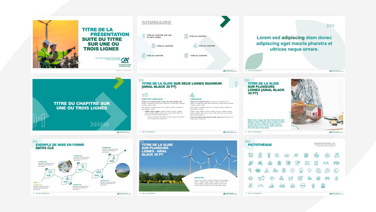 9lignes modeles powerpoint